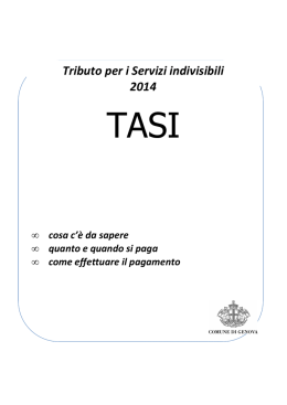TASI opuscolo - Comune di Genova.