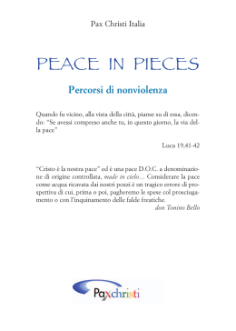 Peace in Pieces – Percorsi di non violenza