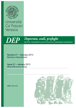 Dep n. 21 - Università Ca` Foscari di Venezia