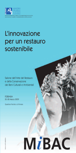 Opuscolo Ferrara 2009 - Ministero dei Beni e le Attività Culturali