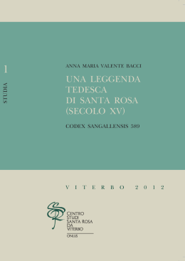 Codex Sangallensis 589 - Centro Studi Santa Rosa Viterbo