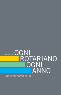 OPUSCOLO PER CLUB - Rotary International