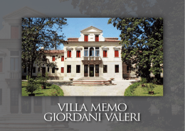 Opuscolo Villa Memo Giordani Valeri