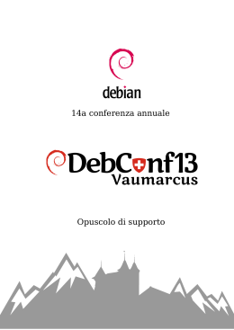 Opuscolo di supporto alla DebConf13
