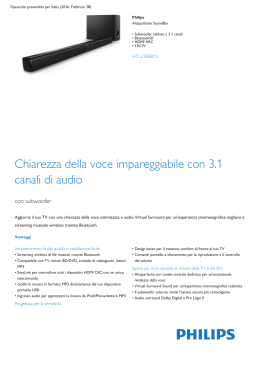 Product Leaflet: Altoparlante Soundbar, Bluetooth