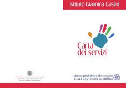 Carta dei servizi - Istituto Gaslini