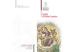 Brochure della Facoltà di Diritto Canonico
