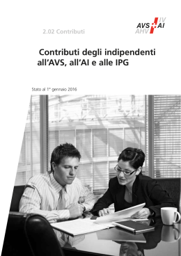 Contributi degli indipendenti all`AVS, all`AI e alle IPG