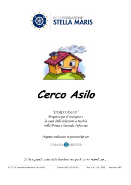Cerco Asilo - IRCCS Fondazione Stella Maris