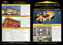 Ottobre 2015 - Immobil Gold SRL