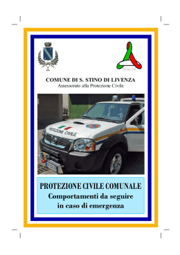 protezione civile comunale - Comune di S. Stino di Livenza