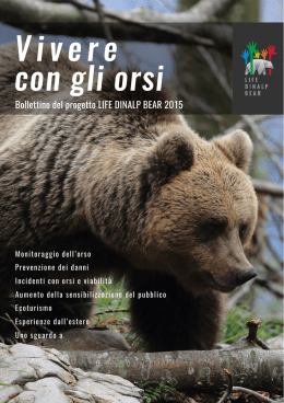 Vivere con gli orsi – bollettino del progetto LIFE DINALP