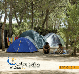 listino 2015 - Camping Santa Maria di Leuca