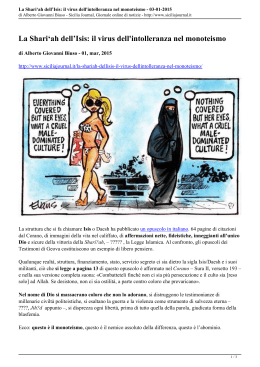 La Shari`ah dell`Isis: il virus dell`intolleranza nel
