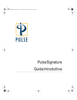 PulseSignature GuidaIntroduttiva