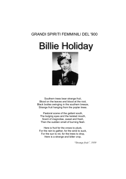 900: Billie Holiday - Comune di Valdagno