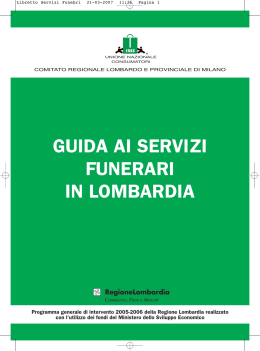 Servizi funerari - Unione nazionale consumatori Milano