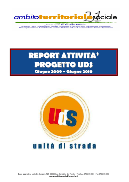 Rapporto_2009 - Unità di Strada