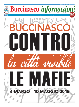 Marzo 2015 - Comune di Buccinasco