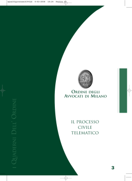 il processo civile telematico - Ordine degli Avvocati di Milano