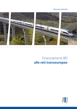 Finanziamenti BEI alle reti transeuropee