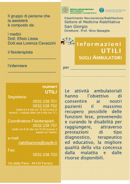 Libretto Informativo Ambulatoriale