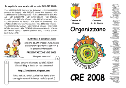 opuscolo cre2008 - Oratorio Clusone