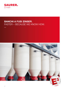 banchi a fusi zinser. faster – because we know how.
