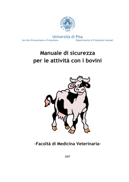 Manuale di sicurezza per le attività con i bovini