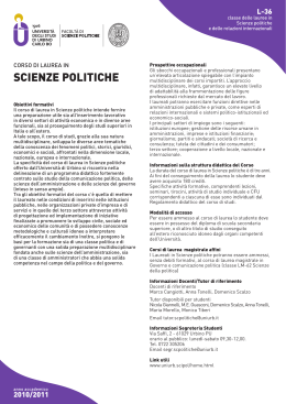SCIenze POLITIChe - Università degli Studi di Urbino