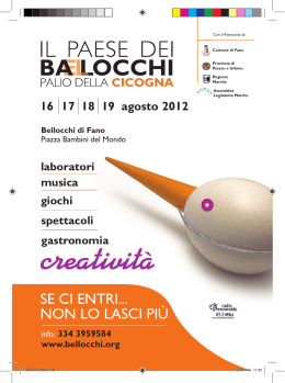 Paese dei Balocchi” 2012 - Turismo Pesaro e Urbino