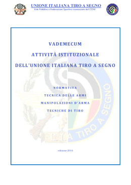 vademecum attività istituzionale dell`unione italiana tiro