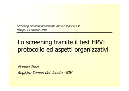 Zorzi_Rovigo 2010 Organizz screening HPV