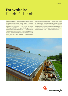 Fotovoltaico Elettricità dal sole
