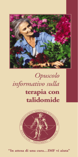 Thal Booklet-Italian - International Myeloma Foundation