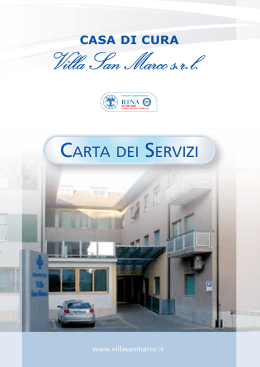 carta dei servizi - Casa di Cura Villa San Marco