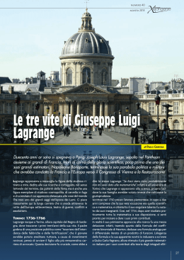 Le tre vite di Giuseppe Luigi Lagrange