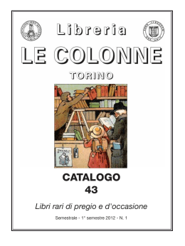 Catalogo 43 - Libreria Antiquaria Le Colonne