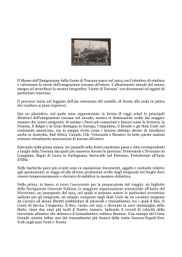 stampa il testo - Museo dell`Emigrazione della Gente di Toscana