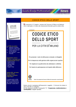 codice etico dello sport - Scuola Bridge Multimediale
