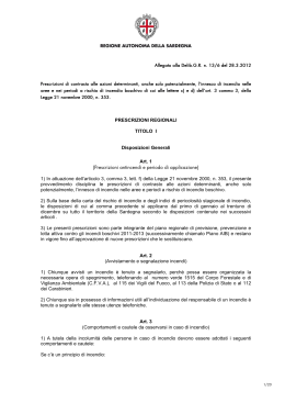 Prescrizioni Regionali - Regione Autonoma della Sardegna