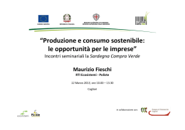 “Produzione e consumo sostenibile: le opportunità per le imprese”