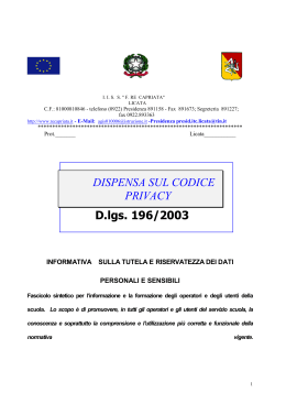 opuscolo DPS 2010 - IISS "F. Re Capriata"