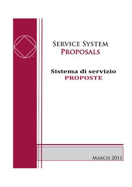 Proposta Sistema di-Servizio - opuscolo 2011