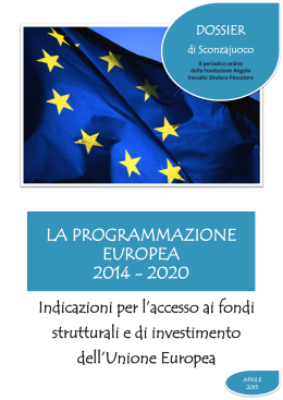 Programmazione Europea 2014-2020