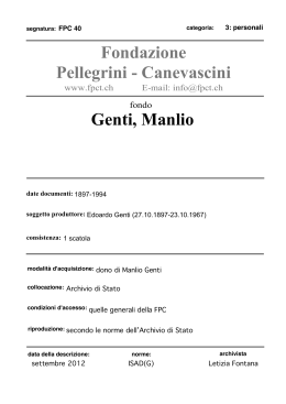 Fondo 40 - Fondazione Pellegrini Canevascini