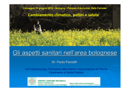 Gli aspetti sanitari nell`area bolognese - Arpae Emilia