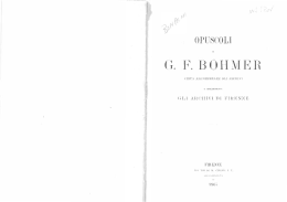 Opuscoli di G. F. Böhmer circa all`ordinare gli archivi e specialmente