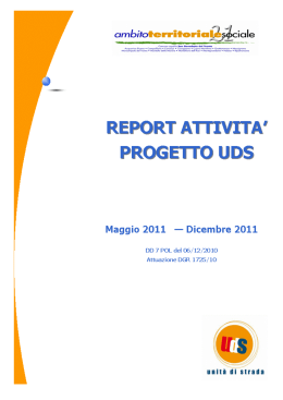 Rapporto 2011 - Unità di Strada