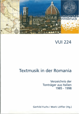 VUI 224 Textmusik in der Romania